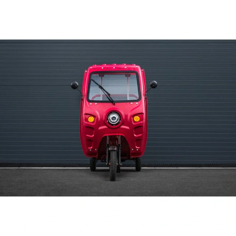 Elektrická nákladní tříkolka s kabinou Leramotors Cargo G1 1000W - Tuk Tuk Červená