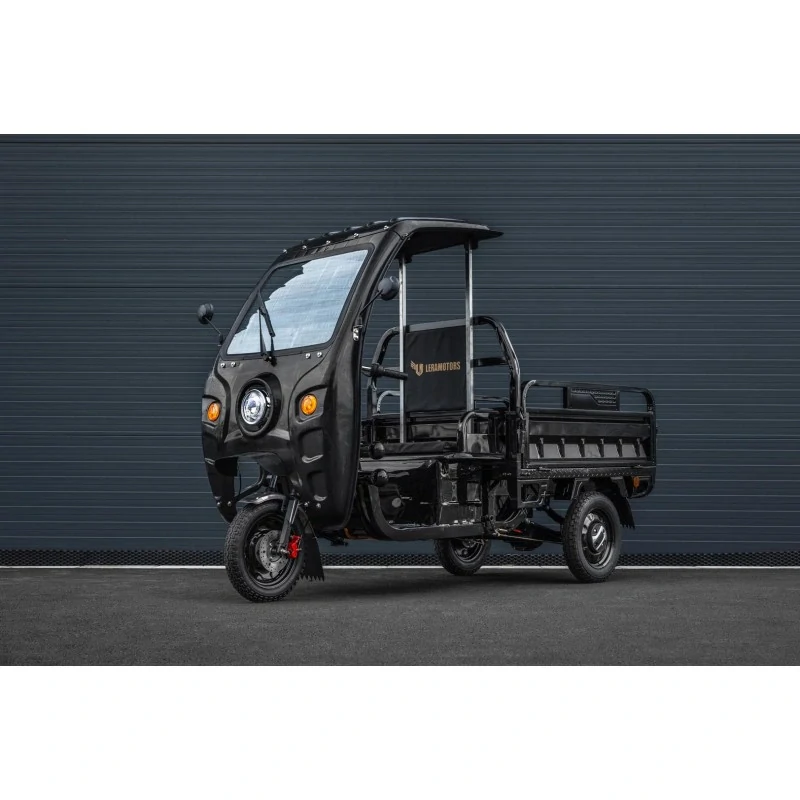Elektrická nákladní tříkolka s kabinou Leramotors Cargo G1 1000W - Tuk Tuk Černá
