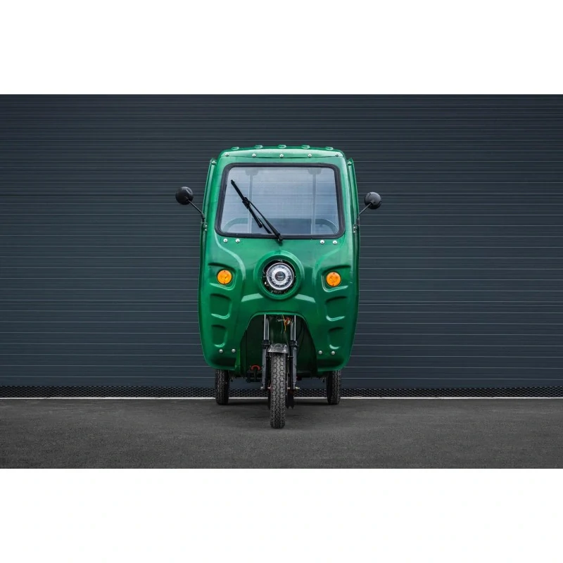 Elektrická nákladní tříkolka s kabinou Leramotors Cargo G1 1000W - Tuk Tuk Zelená