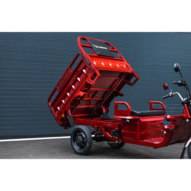 Elektrická nákladní tříkolka Leramotors Cargo G1 1000W - Tuk Tuk Červená