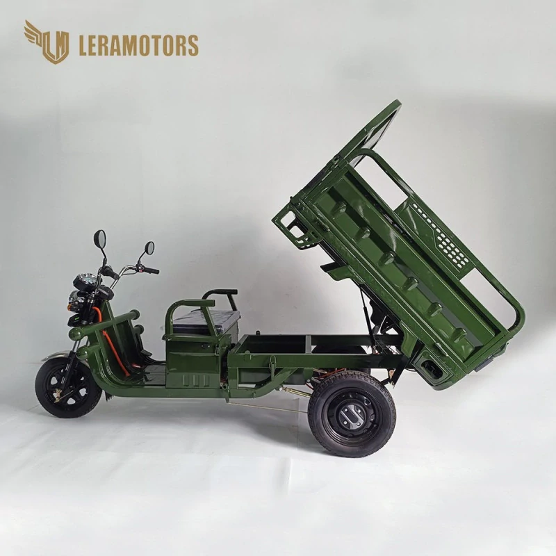Elektrická nákladní tříkolka Leramotors Cargo G1 1000W - Tuk Tuk Zelená