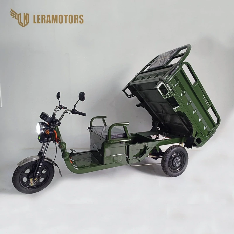 Elektrická nákladní tříkolka Leramotors Cargo G1 1000W - Tuk Tuk Zelená