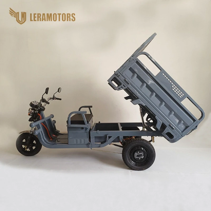 Elektrická nákladní tříkolka Leramotors Cargo G1 1000W - Tuk Tuk Šedá